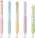 BAYTORY 5Pcs Cute Gel Pens Black Ink, Retractable ST Fine Point 0.5mm Gel Ink Pens, Quick Dry Smooth Writing for Office & School Supplies Journali...