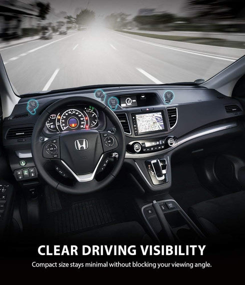 Ringke Magnetic Gear Phone Car Holder with Carbon Fiber Pattern Swivel Lock Universal Powerful Neodymium Magnet 360° Rotation Premium Space Saving...