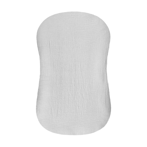 Hooyax Muslin Baby Lounger Cover Soft Organic Cotton Slipcover Fits Newborn Lounger for Baby Boys and Girls (Light Gray)...