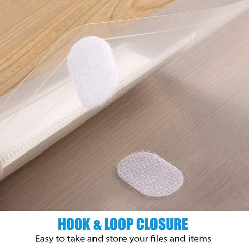 Sooez 5 Pack Plastic Envelopes Poly Envelopes, Clear Document Folders US Letter A4 Size File Envelopes with Label Pocket for School Home Work Offi...