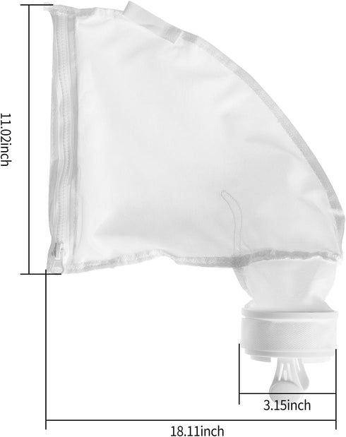 Pool Clean Bag Pool Spa Part All Purpose Bag Fits for 280/480 Nylon Fine Mesh Net with Zipper (2 Pack 280&480)...