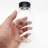 3 Pcs 8 Ounce Plastic Juice Bottles, Reusable Bulk Beverage Containers for Juice, Milk and Other Beverages, Black lid...