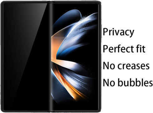 Anti-Spy Inner Screen Protector Designed for Samsung Galaxy Z Fold 4 5G 2022 and Privacy Outer Screen Protector Soft Anti-Scratch Film Anti-Peepin...