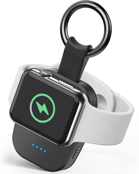 Portable Wireless Charger for Apple Watch, Compact Magnetic iWatch Charger 1200mAh Power Bank Keychain Style, Apple Watch Accessories Compatible f...