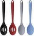 Boao 4 Pcs Silicone Cooking Spoons Set Silicone Serving Spoon Silicone Nonstick Mixing Spoons Slotted Spoons Large Nonstick Heat Resistant Spoons ...