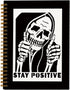 Stay Positive Inspirational Notebooks,Funny Skull Skeleton Notebook,Inspirational Journal for Women,Inspirational Gifts for Women,Journaling Noteb...