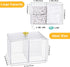 Qtip Holder, Cotton Swabs Holder, Clear Modern Bathroom Organizer, Apothecary Jars with Lids, 3 Grids Separate Vanity Storage Jars for Cotton Ball...
