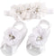 White Baby Girl Foot Flower + Headband(BBFJ-1)...