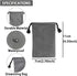 Drawstring Bags Set Small Grey Waterproof Storage Bag Cloth Bag Flannel Cinch and Ditty Pouch Gift Wrap Big Storage Bags Pouches,12 Pcs (7x11CM).....