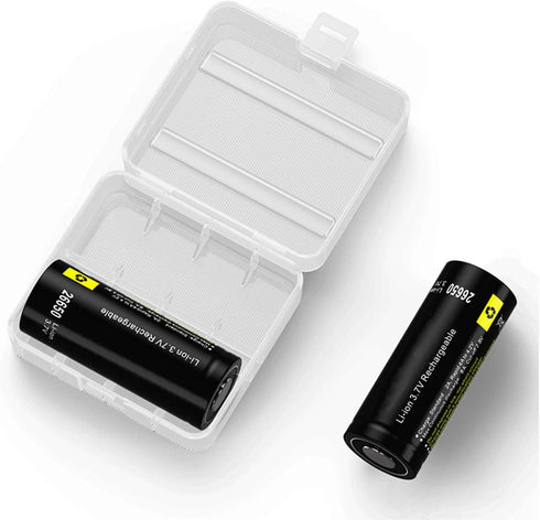 Heyiarbeit Battery Storage Case Holder Box for 2 26650 Batteries, Clear Color (2 Pack)...