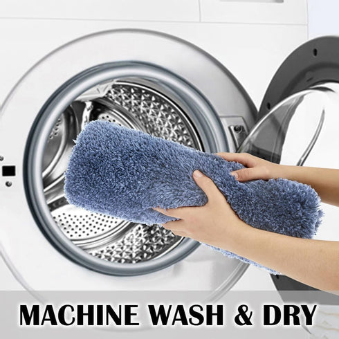 Suchtale Bath Rug for Bathroom Non Slip Bathroom Mat (20 x 32, Blue) Water Absorbent Soft Microfiber Shaggy Bath Rug Machine Washable Bath Mat for...