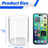 Clear Acrylic Cylinder Pen Holder with Anti-slip Silicone, Round Makeup Brush Storage, Desk Organizer for Office, Home, School Supplies...