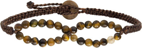 Infinityee888 Tiger Eye Anklet Bracelet bead woven Brown Wax 8 Infinity Endless Love Symbol Adjustable Ankle Bracelets for Men, Women, teen girl H...