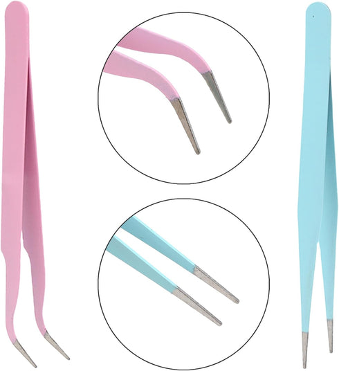 Alfie Home - Ellery 4 Pieces Pliers and 2 Pieces Tweezers Jewelry Tools Kit Set with Case, for Jewelry Beading DIY Repair Making Accessories Suppl...