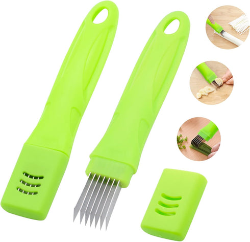 2Pcs Scallion Cutter Shred Knife, TACYKIBD Stainless Steel Vegetable Onion Scallion Slicer Shredder, Green Onion Cutter Slicer for Kitchen Cutting...