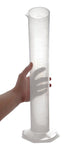 EISCO Graduated Cylinder, 1000mL - Class B Tolerance - Octagonal Base - Polypropylene Plastic - Industrial Quality, Autoclavable...
