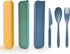 Large Reusable Utensils Set with Case, 3 Sets Travel Utensils with Case, Portable Knife Fork and Spoon Set for Lunch Box Camping Picnic Work or Da...