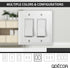 Questech Decor Double Rocker Light Switch Cover, 2-Gang Electrical Wall Plate, Double Switch Standard Size GFCI Receptacle Cover, Decorative Bevel...