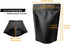 100 Pack Matte Black Mylar Stand Up Bags - 6.3x9.4 Inches Smell Proof Resealable Pouch Bag, Heat Sealable Foil Packaging Zipper Pouches for Food S...