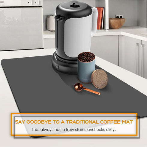 Dish Drying Mats for Kitchen Counter Coffee Mat Under Sink Mats for Kitchen Waterproof Dish Mat Drying Kitchen Mat Bar Mats for Countertop Coffee ...