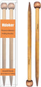 Mdoker Bamboo Knitting Needle Straight Single Pointed Sweater Knitting Needles 10-inch Length for Handmade DIY Knitting Projects,Size US 13(9mm)...