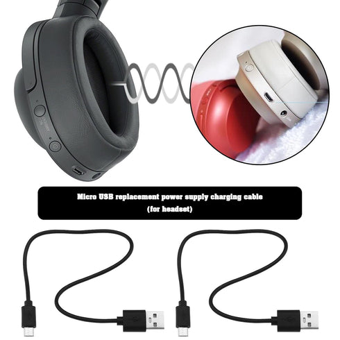 2Pcs USB-A to Micro-USB Charging Cord Replacement Compatible with Sony WH-H900N Compatible with PS WHH900N WHCH700N USB Charger Cable 30cm Black.....