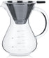Pour Over Coffee Maker, 13.5oz / 400ml Glass Hand Drip Coffee Maker Filter Pot Coffee Dripper Brewer Pot with Scale Stainless Steel Drip Filter...