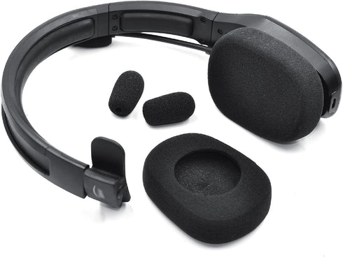 Replacement Cushion Ear Pads Kit for BlueParrott B450-XT Bluetooth Headset (Black, Foam Ear Cushions + Microphone Foam)...