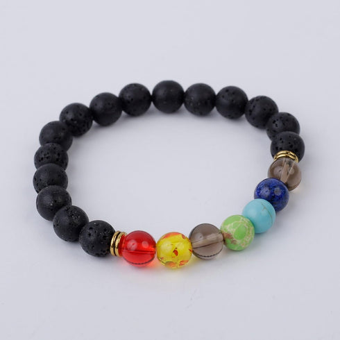 (4PCS) Handmade Healing Crystals Beads Bracelet Set - Elastic Yoga Bangle from Gemstones & Stones - Ideal for Positive Energy, 7 Chakra Balance - ...