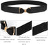 AKOAK Women's Tight Belt, Elastic Waist Buckle Belt, Artificial Leather Elastic Belt for Girls and Women, Alloy Buckle Elastic Waist Belt for Knit...