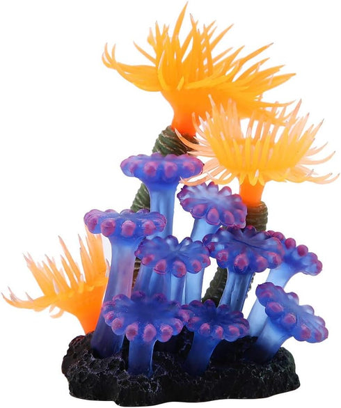 Zerodis Aquarium Simulated Sea Anemone, Lifelike Silicone Fake Coral Ornament Aquarium Decor Floating Ornament...