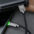 mcdodo Smart LED 4FT/1.2M Auto Disconnect Nylon Braided Sync Charge USB Data Cable Compatible Phone 14/13 Pro Max/12/11/XS Max/XS/8/7/7, 6/6, 6s/6...