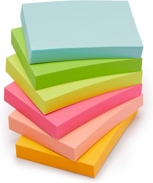 Amazon Basics Mini Rectangular Sticky Notes, 1.5 x 2-Inch, Assorted Colors, 24-Pack...
