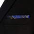 S&W SHLAX&WING Men's Pocket Square Blue Orange Geometric Large 12.6"...