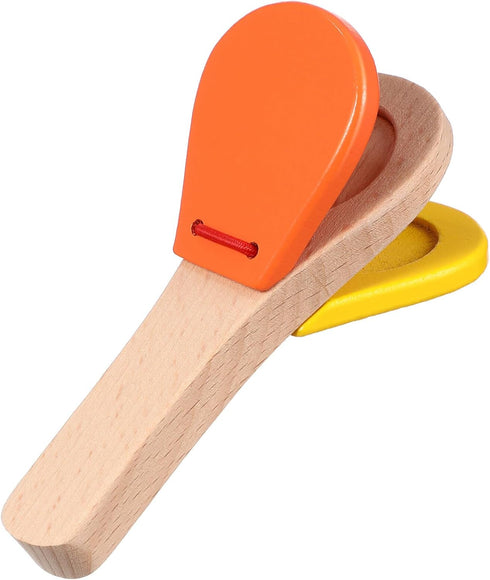STOBOK Wooden Castanets Music Clapper Hand Clappers Percussion Instrument Toy for Kids Children Toddler Baby...