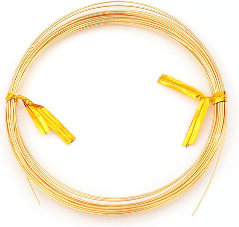 18K Gold Plated Wire 0.6mm 5 Meters Bead Cord for Bracelet Necklace Charm Beading Jewelry Making Findings...