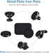 Mount Metal Plate for Cell Phone Magnet Holder Magnetic Car Mount with Strong Adhesive Sticker, 2 Round and 2 Rectangle Black......