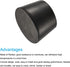 MECCANIXITY Rubber Tapered Plug 33mm to 41mm Solid Test Tubes Bungs Stopper Black for Lab Home 5 Pieces...