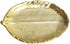 Lependor Golden Leaf Shaped Small Ceramic Jewelry Ring Dish Necklace Bracelet Holder Tray Organizer, Ceramic Decorative Trinket Dish for Wedding P...