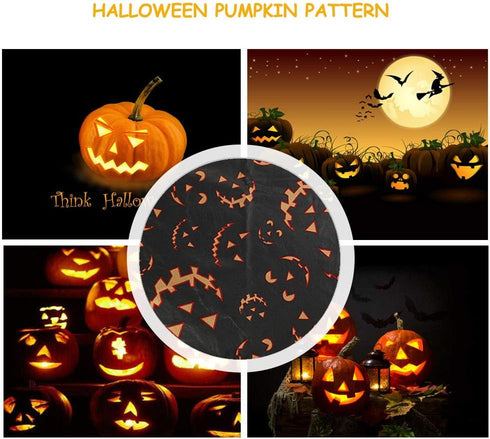 Halloween Tablecloth, 2PCS 54x108 Inch Disposable Table Cover, Rectangle Plastic Halloween Table Cloth for Hunted House Table Decoration, Black...