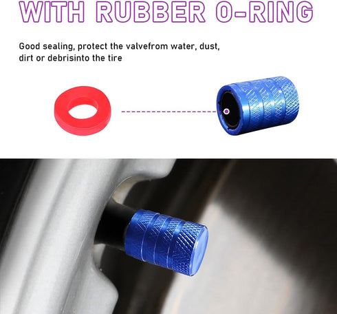 10 PCS Car Tire Valve Stem Caps, Anodized Aluminum Wheel Stem Covers, Corrosion Resistant Car Tire Air Caps, Vehicle Exterior Accessories for Car,...