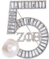 Zeta Sorority Brooch Five Numbers Greek Letters Pearl Broach Pin Black Lady Social ZPB Jewelry Gift For Finer Women...