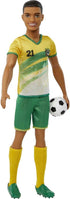 Barbie Careers Ken Fashion Doll & Accessory, Soccer Player with Short Cropped Hair, 21 Uniform, Tall Socks, Cleats & Soccer Ball...
