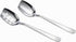 IMEEA Flat Edge Spoon 18/8 Stainless Steel Flat Bottom Serving Spoon for Cooking 8-Inch Slotted Spoon, Set of 2...