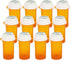 Prescription Reversible Thumb Tab Vials, Medicine Container, Pill Bottle, Prescription Pharmacy Vials Reversible Cap with Animal Pet Resistant (no...