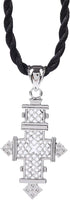 Ethiopian Cross Pendant Necklaces Chain Sliver Plated Jewelry...