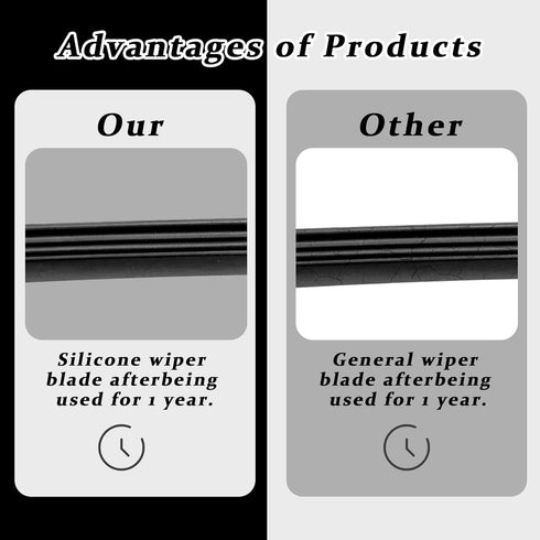 4 Pack Windshield Wiper Blades Refills, DIY Adjustable Car Windscreen Wiper Rubber Strips, Frameless Window Boneless Insert Silicone Strips, Car A...