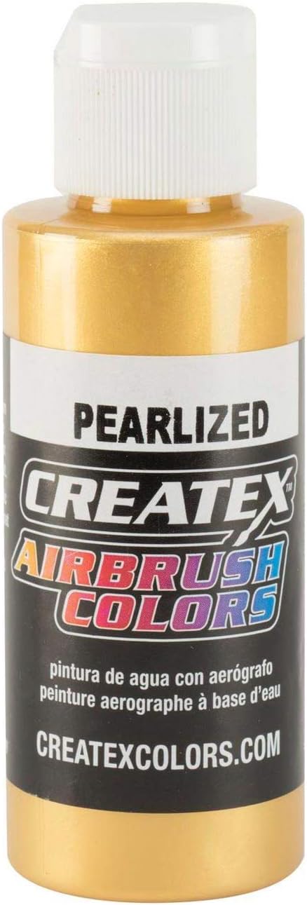 Createx Airbrush Paint, Pearl Satin Gold, 2 oz...