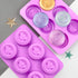 2Pcs Bee Silicone Molds Round Honeybee Silicone Mold for Making Homemade Soap, Lotion Bar, Jello, Bath Bomb, Beeswax Candle, Resin, and Baking Muf...