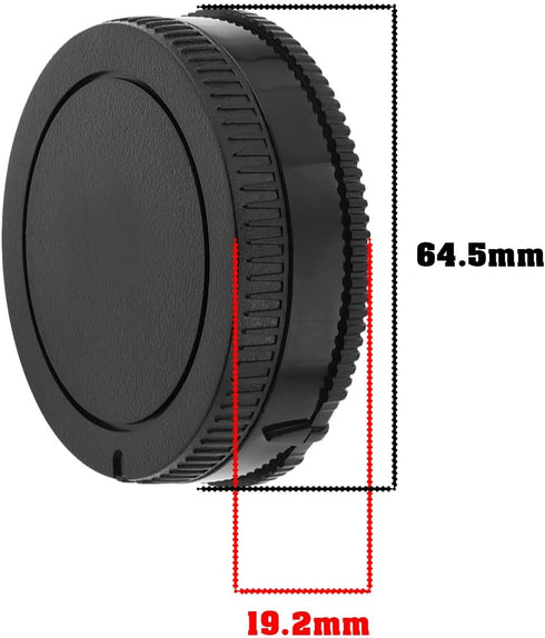 SING F LTD 3 Sets Plastic Body Cap and Rear Lens Cap 64.5 x 19.2mm Compatible with Sony A100 A200 A230 A290 Compatible with Minolta AF Black...